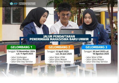 Website UPT Penerimaan Mahasiswa Baru